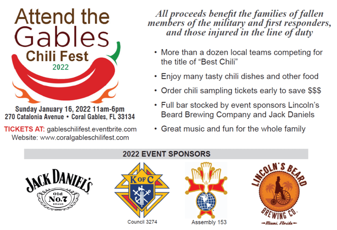 Gables Chili Fest 2022 Church of the Little Flower